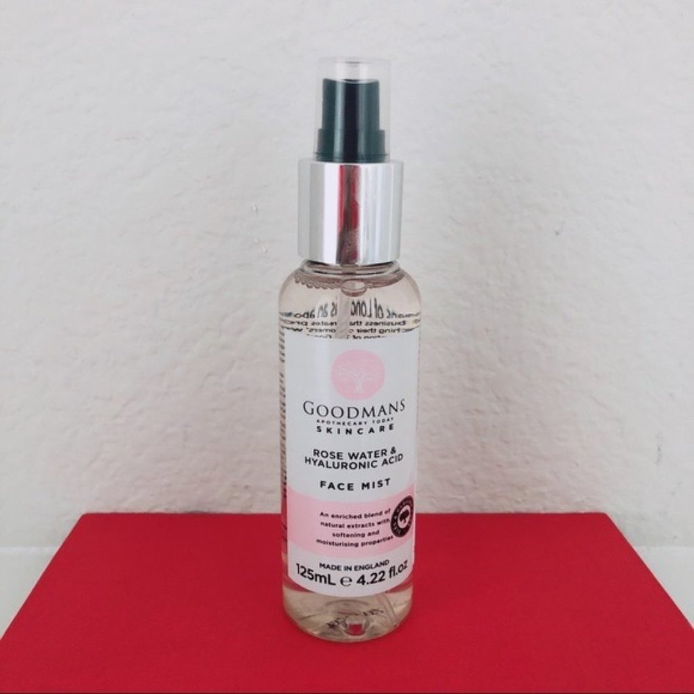 Goodmans Hyaluronic Acid & Rose Water Face Mist (Made in England) 125mL New